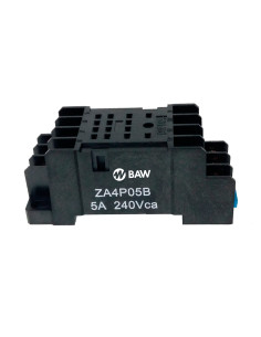 Base Rele Auxiliar I5a 4 Polos Ip20 Riel Din