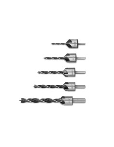 Mecha Para Madera Biseladora 5 Pzs (3 4 5 6 8 Mm)