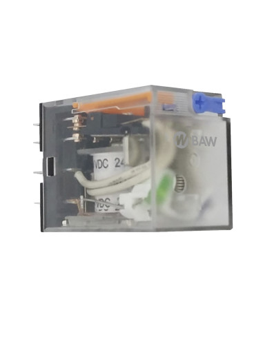 Rele Auxiliar 4p Bobina 24vdc I5a Test Led